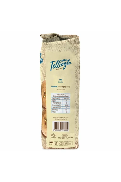 tellioğlu İrmik Semolina 1 KG - Resim 3