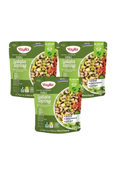 Yayla Haşlanmış Suyu Süzülmüş Chialı Salata Toping 150 gr x3 ürün görseli 1