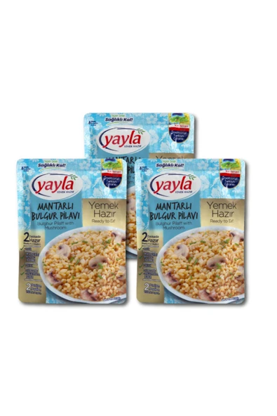 Yayla Yemek Hazır Mantarlı Bulgur Pilavı 250 gram X 3 Adet ürün görseli 1