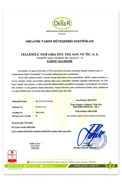tellioğlu Organik Tam Buğday Unu 1 Kg - Resim 2