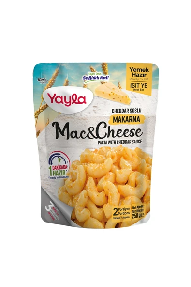 Yayla Yemek Hazır Mac&Cheese Cheddar Soslu Makarna 250 gr ürün görseli 1