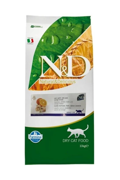 Nd Ocean Ringa & Portakal Adult Tahılsız Kedi Maması 10 Kg ürün görseli 1