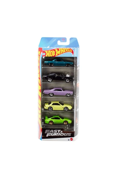 ® 5'li Fast & Furious Araba Seti, filmlerden ilham alan 5 adet yarış arabası JDR19 ürün görseli 1