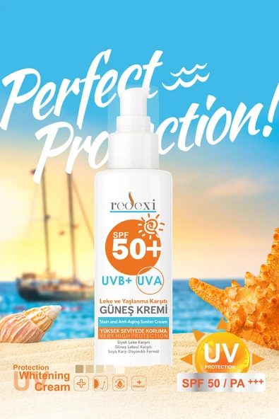REDEXİ GÜNEŞ KREMİ SPF50 YÜZ VÜCUT IÇİN YÜKSEK KORUMA TÜM CİLTLER 100 ML ürün görseli 1