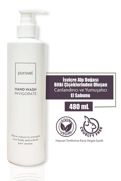 Pürovel İnvigorate Hand Wash 480 ml - Canlandırıcı ve Yumuşatıcı El Sabunu ürün görseli 1