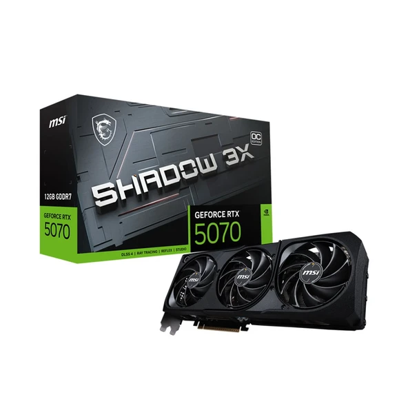 MSI GeForce RTX 5070 12G SHADOW 3X OC GDDR7 12GB 192Bit DLSS 4 NVIDIA Ekran Kartı ürün görseli 1