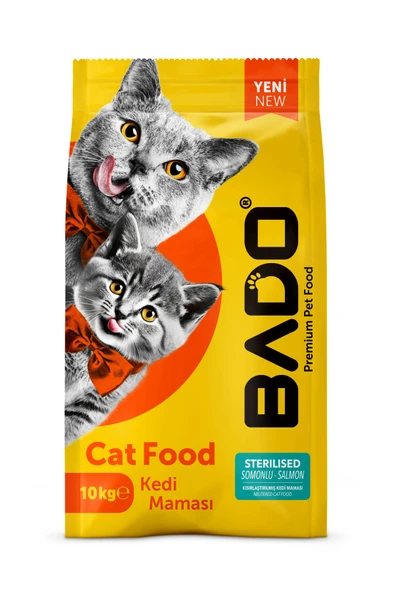Bado Yetişkin Kısır Kedi Maması Somonlu 10 Kg ürün görseli 1