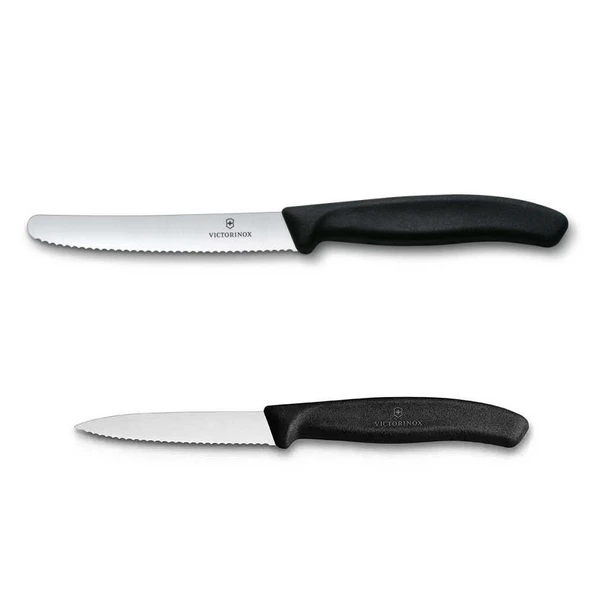Victorinox 2li Set 11 CM Tırtıklı - 10 CM Tırtıklı Sebze Meyve Bıçağı ürün görseli 1