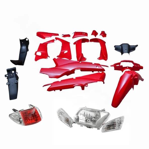 LIFAN KAPORTA SET [KIRMIZI] [FAR+STOP DAHİL] CUB ürün görseli 1
