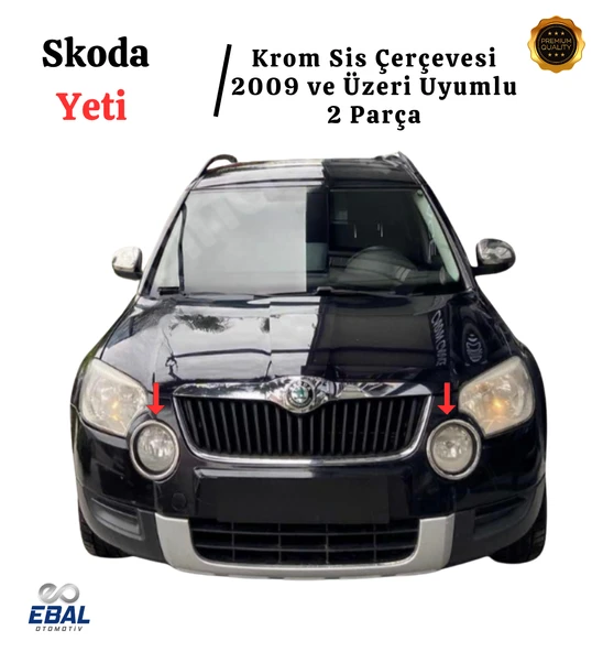 Skoda Yeti Krom Sis Çerçevesi 2 Parça 2009 Üzeri Paslanmaz Çelik ürün görseli 1
