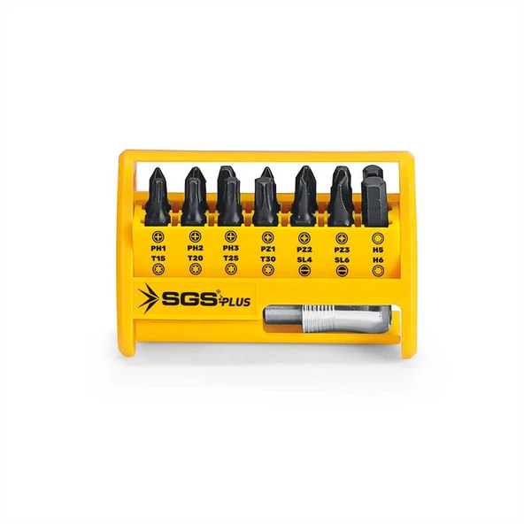 SGS BİTS UÇ VE HIZLI ADAPTÖR SETİ 15 PARÇA Sand-Pro Series SGS3870 ürün görseli 1