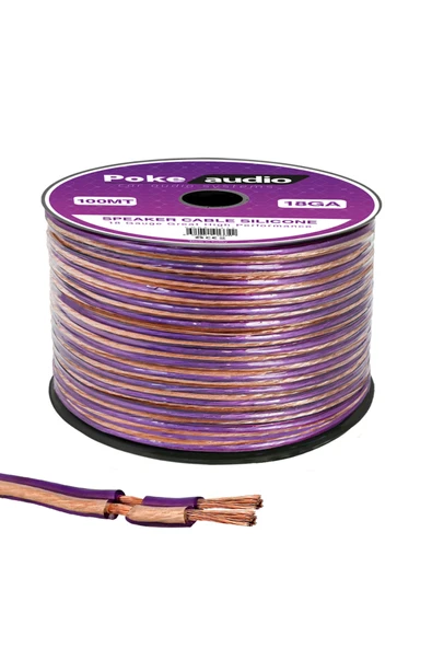 Poke 18GA Hoparlör Kablosu Silikon 100mt Poke PK-1415 ürün görseli 1