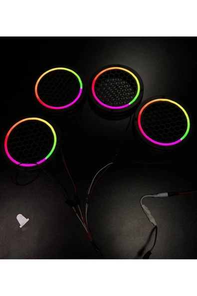 TREND Pixel Ledli Kayar Led 20cm Hoparlör Kapak İçi Boş 4 Adet ürün görseli 1