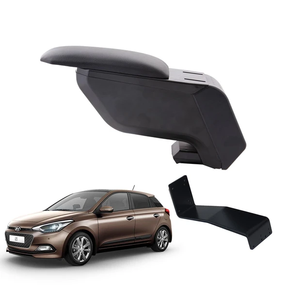 Hyundai i20 2018 Delmesiz Çelik Ayaklı Siyah Kolçak Kol Dayama ürün görseli 1