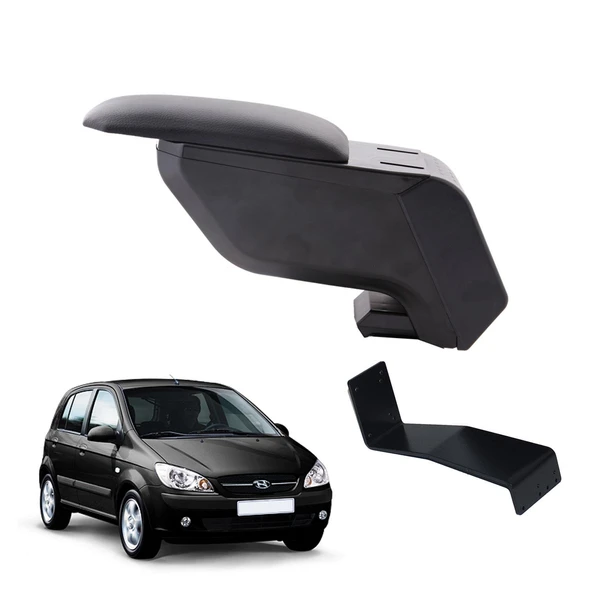 Hyundai Getz 2003 Delmesiz Çelik Ayaklı Siyah Kolçak Kol Dayama ürün görseli 1
