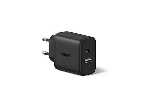 Ugreen 20W 2 Portlu Hızlı Şarj Cihazı ( 1xusb-A, 1xusb-C ) - Siyah ürün görseli 1