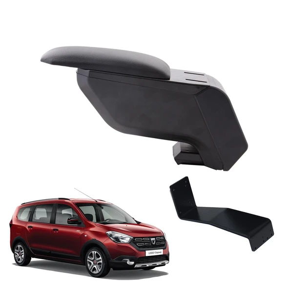 Dacia Lodgy Stepway 2019 Delmesiz Çelik Ayaklı Siyah Kolçak Kol Dayama ürün görseli 1