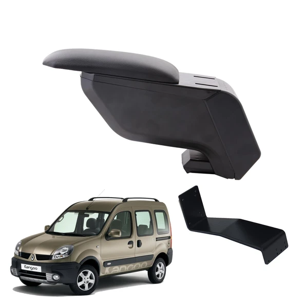 Renault Kangoo 2007 Delmesiz Çelik Ayaklı Siyah Kolçak Kol Dayama ürün görseli 1