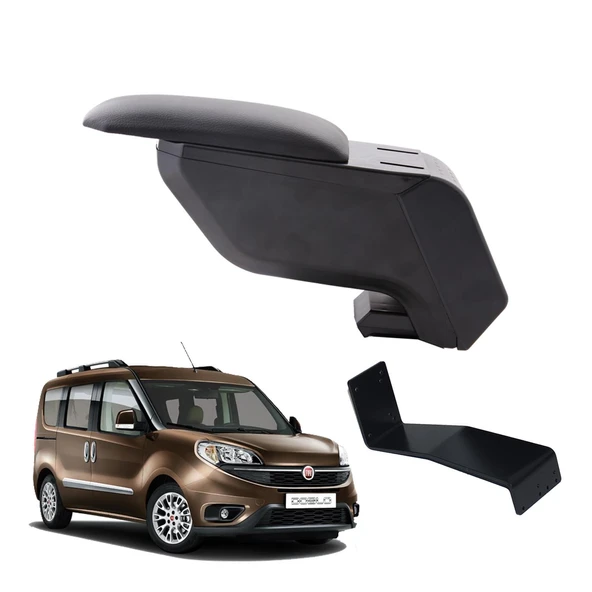 Fiat Doblo 2021 Delmesiz Çelik Ayaklı Siyah Kolçak Kol Dayama ürün görseli 1