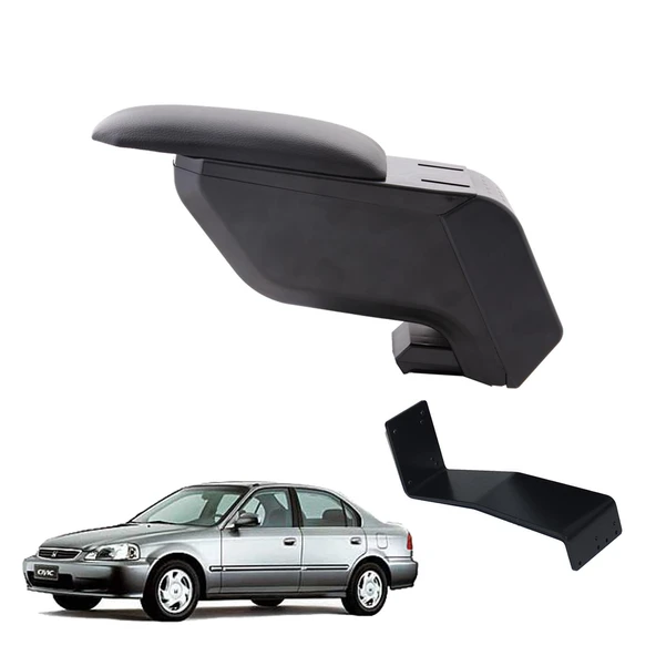 Honda Civic 2000 Delmesiz Çelik Ayaklı Siyah Kolçak Kol Dayama ürün görseli 1