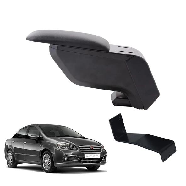 Fiat Linea 2012 Delmesiz Çelik Ayaklı Siyah Kolçak Kol Dayama ürün görseli 1