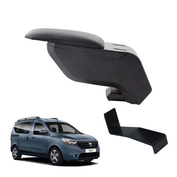 Dacia Dokker 2016 Delmesiz Çelik Ayaklı Siyah Kolçak Kol Dayama ürün görseli 1