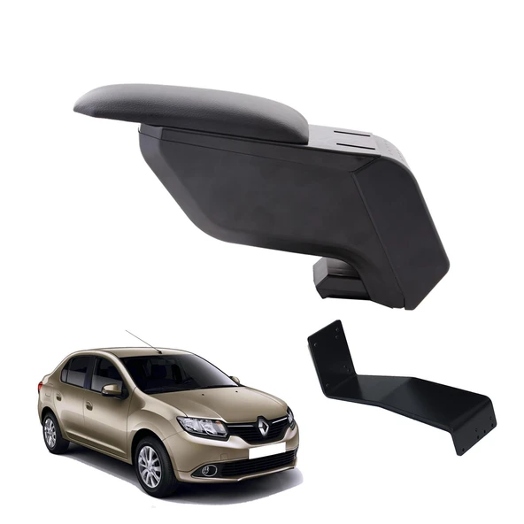 Renault Symbol 2019 Delmesiz Çelik Ayaklı Siyah Kolçak Kol Dayama ürün görseli 1