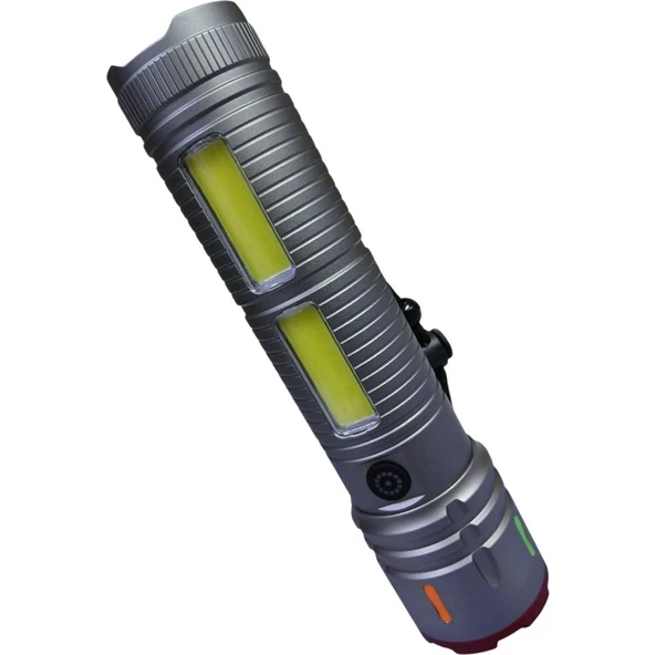 PLC-1470 LED El Feneri | Süper Güçlü Işık – 2 Cob LED – Zoom – Powerbank & Dijital Şarj Göstergesi ürün görseli 1