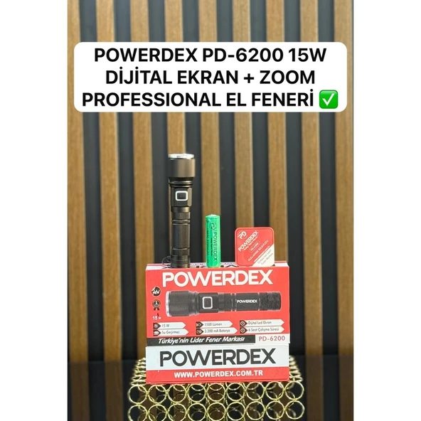 Powerdex 6200 15W 1500 Lümen El Feneri ürün görseli 1
