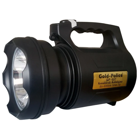 Gold Police GP-607 Şarjlı El Feneri 30 W (Projektör) ürün görseli 1