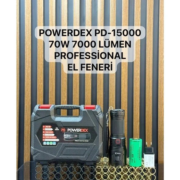 Powerdex 70W Profesyonel Avcı Feneri 7000 Lümen PD-15000 ürün görseli 1