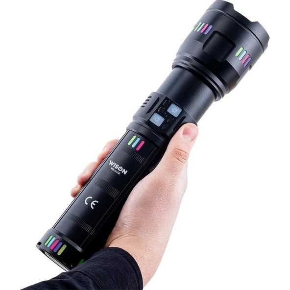 Wison WS-1150 Profesyonel Şarjlı El Feneri | 60W – 5500 Lümen – 22000MAH – 10 Saat Çalışma – Zoom – Metal Gövde ürün görseli 1