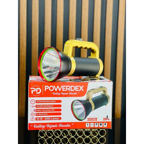 Powerdex 20W Şarjlı  El Feneri PD-5900 ürün görseli 1
