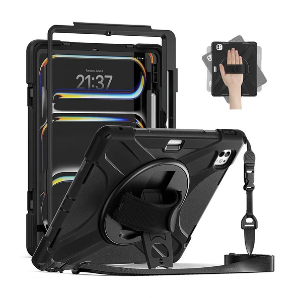 iPad Pro 13 2024 Defender Tablet Silikon - Resim 3