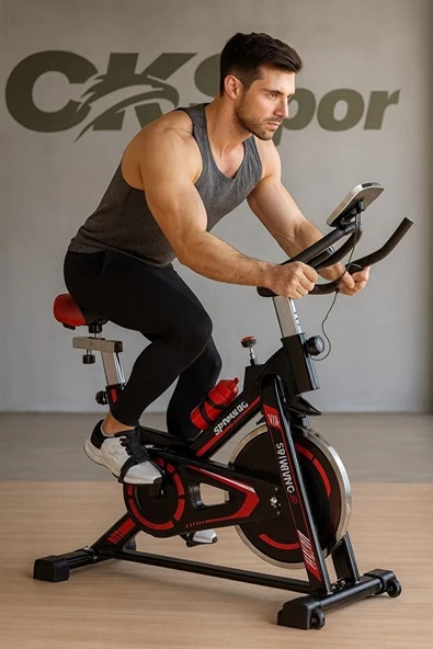 Kırmızı Spinning Bisiklet – Ev Tipi Profesyonel Kondisyon Bisikleti ürün görseli 1