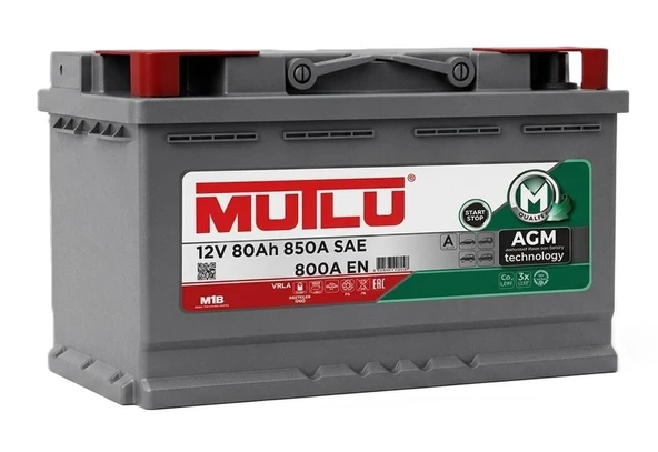 Mutlu AGM Start-Stop 12V 80Ah 460 A EN Akü ürün görseli 1