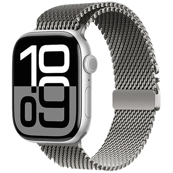 Watch 10 46mm Uyumlu-121 Metal Hasır Kordon ürün görseli 1