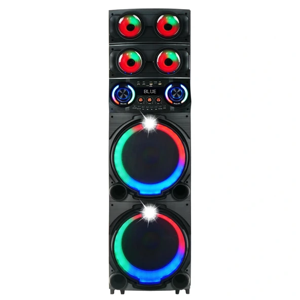 GD-2126 Dijital LED Göstergeli FM Radyolu Mikrofonlu RGB TWS Çift 12 inç Stereo Bass Kablosuz Karaoke Hoparlör ürün görseli 1