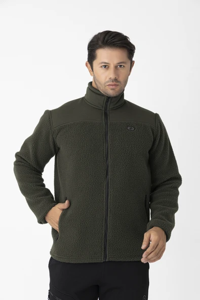 Crozwise Tam Fermuar 3 İplik Sweat Yeşil 6055-04 ürün görseli 1