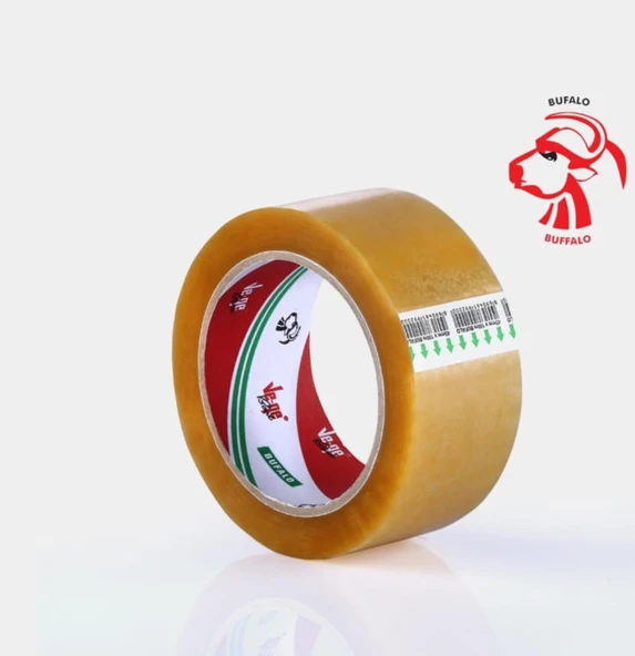 Vege Bufalo Ambalaj (Naylon ve Türevleri) Bandı Şeffaf 45mm x 100m 48 Adet - Hafif Koli ve Hafif kutuda kullanılabilir - Resim 2