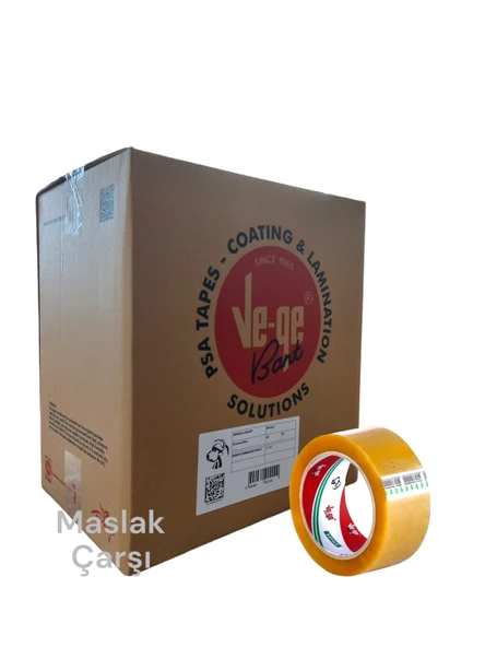 Vege Bufalo Ambalaj (Naylon ve Türevleri) Bandı Şeffaf 45mm x 100m 48 Adet - Hafif Koli ve Hafif kutuda kullanılabilir ürün görseli 1