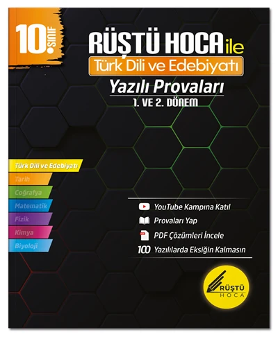 Rüştü Hoca 10. Sınıf Türk Dili ve Edebiyatı Yazılı Provaları 1. ve 2. Dönem - Rüştü Bayındır Rüştü Hoca ürün görseli 1
