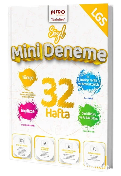 İntro 8. Sınıf LGS Sözel 32 Hafta Mini Deneme İntro Yayınları ürün görseli 1