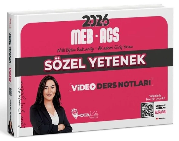 Hoca Kafası 2026 MEB-AGS Sözel Yetenek Video Ders Notları - Öznur Saat Yıldırım Hoca Kafası Yayınları ürün görseli 1