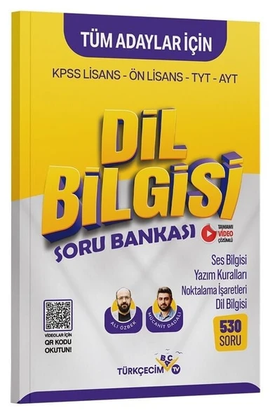 Türkçecim TV KPSS TYT AYT Dil Bilgisi Soru Bankası - Ali Özbek, Mücahit Dadalı Türkçecim TV ürün görseli 1