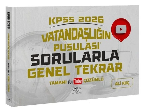 CBA Yayınları 2026 KPSS Vatandaşlık Vatandaşlığın Pusulası Sorularla Genel Tekrar - Ali Koç CBA Yayınları ürün görseli 1