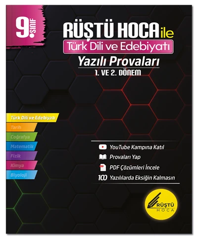 Rüştü Hoca 9. Sınıf Türk Dili ve Edebiyatı Yazılı Provaları 1. ve 2. Dönem - Rüştü Bayındır Rüştü Hoca ürün görseli 1