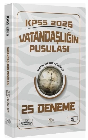 CBA Yayınları 2026 KPSS Vatandaşlık Vatandaşlığın Pusulası 25 Deneme Çözümlü - Ali Koç CBA Yayınları ürün görseli 1