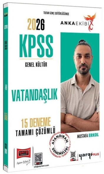 Yargı 2026 KPSS Vatandaşlık 15 Deneme Çözümlü Anka Ekibi - Mustafa Erkol Yargı Yayınları ürün görseli 1