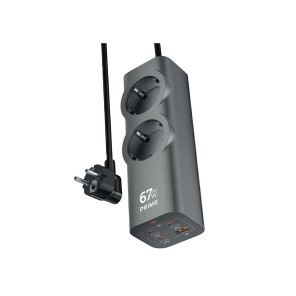 ZUIDID FC54 6in1 GAN Masaüstü Priz  Şarj Cihazı  1 x USB-A  3 x USB-C  2 x 220V ürün görseli 1